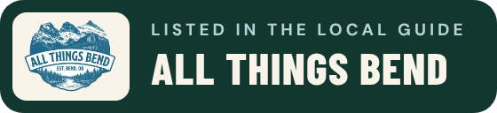 Listed in All Things Bend, the local guide to Bend, Oregon