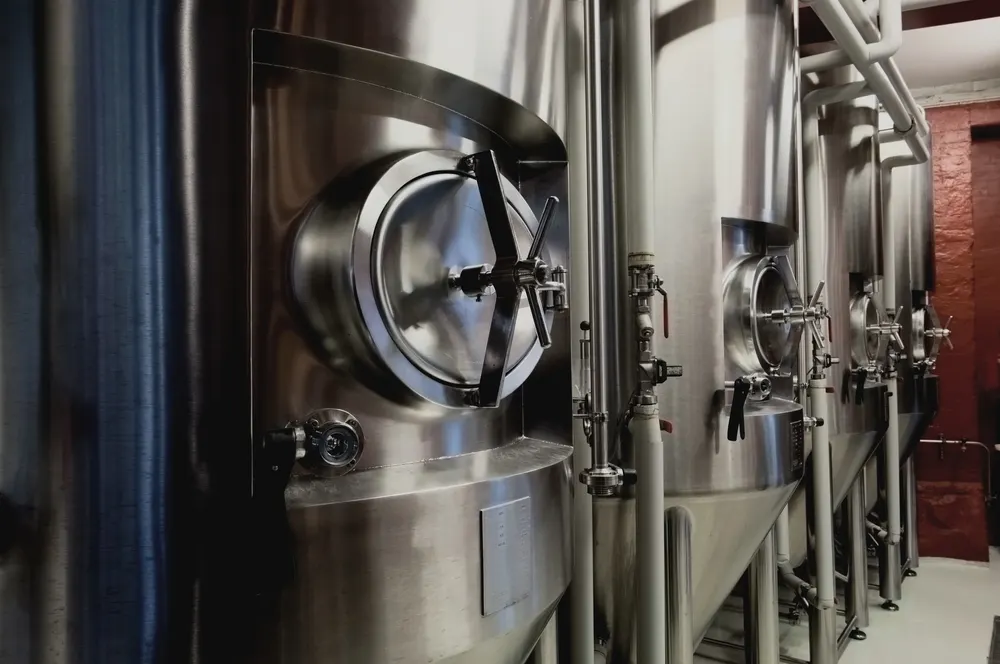 Stainless steel brewery tanks
