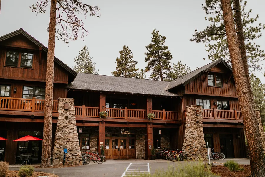 The timber lodge at FivePine in Sisters