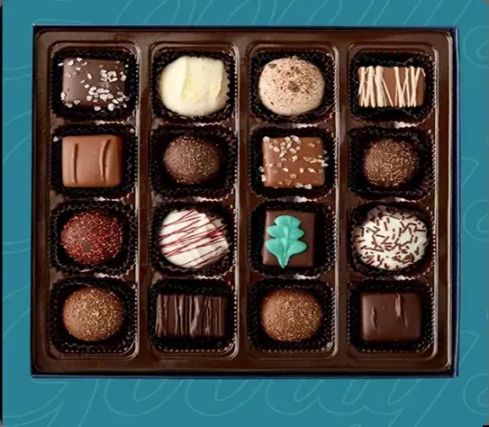 A box of handmade Goody’s chocolates
