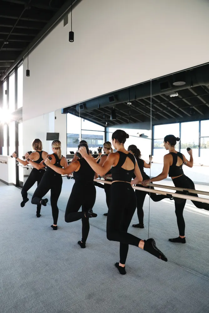A barre class at The Bar Method Bend