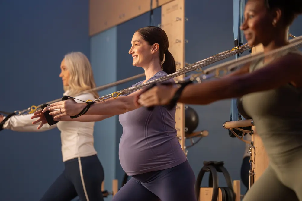 A reformer Pilates class at Club Pilates