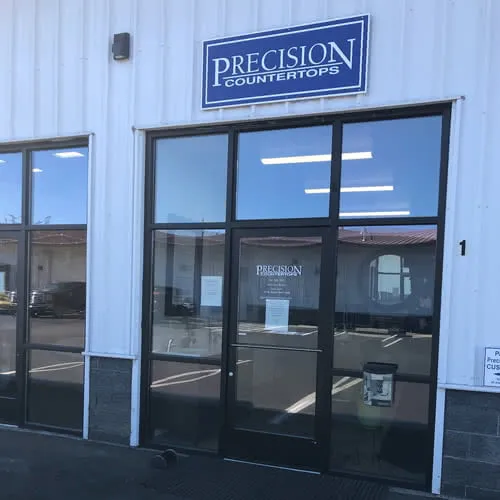 Precision Countertops showroom entrance in Bend