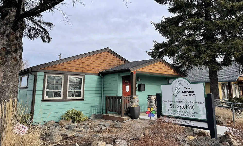 Two Spruce Law’s office building on SE Miller Avenue