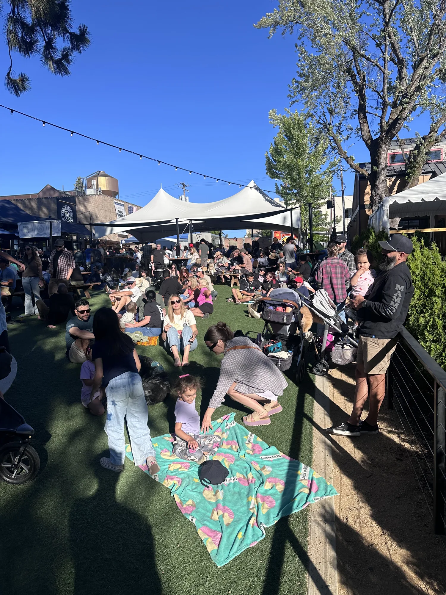 People enjoying local life outdoors in Bend, Oregon