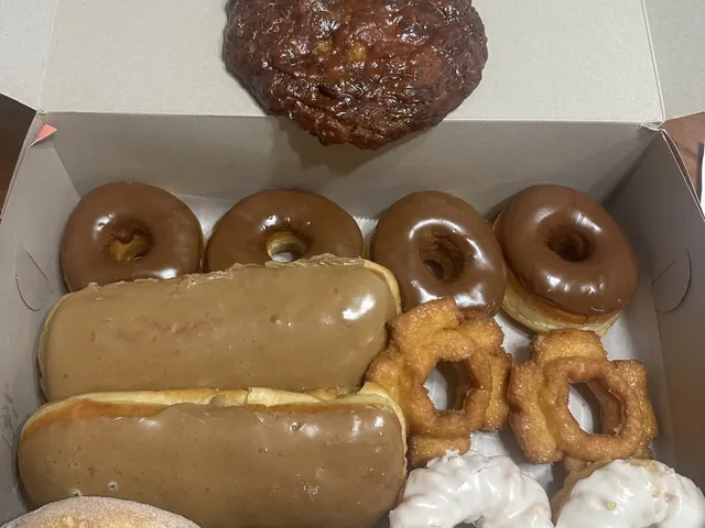 A box of assorted donuts
