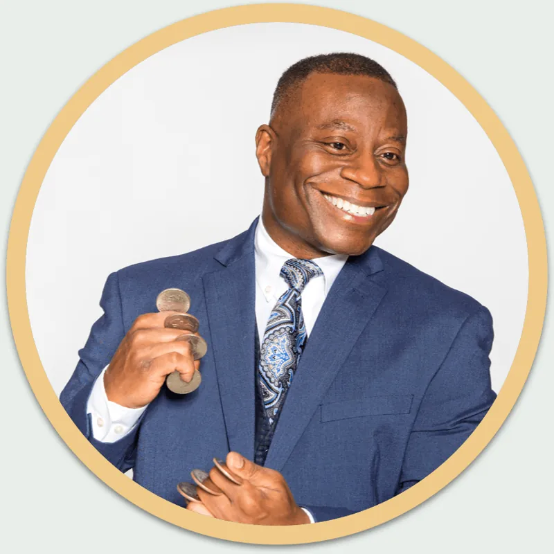 Craig Martin performing magic or presenting his act