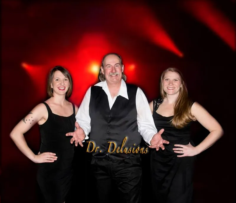 Bob Whitlatch with the Dr. Delusion's Illusions team