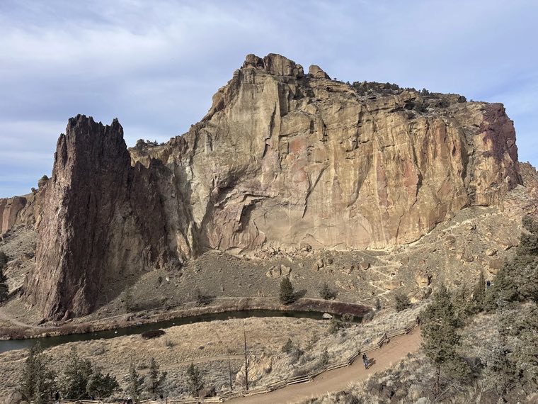 Smith Rock's main wall above the Crooked River