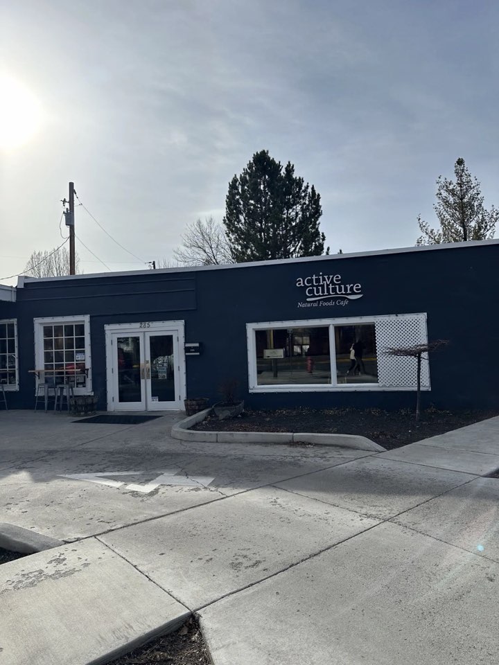 A local storefront on a sunny winter day in Bend, Oregon