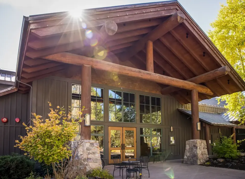 The entrance to the spa at Sunriver Resort