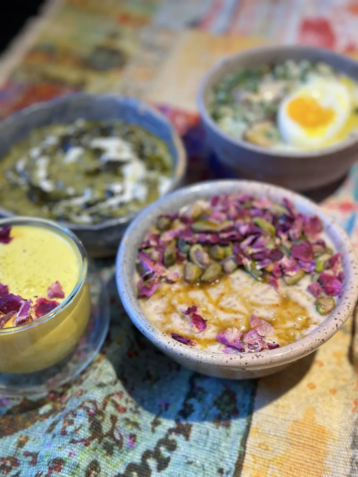 Colorful Persian-inspired bowls from Noosh: Food with Spirit