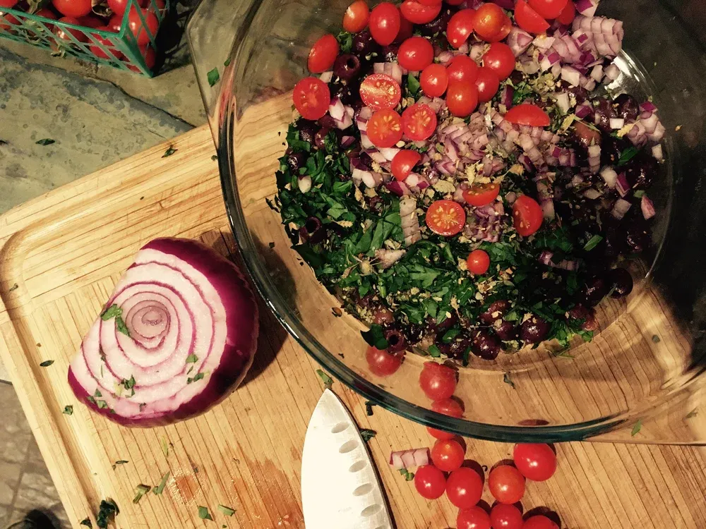 A fresh grain salad with herbs and tomatoes from The Pure Ingredients