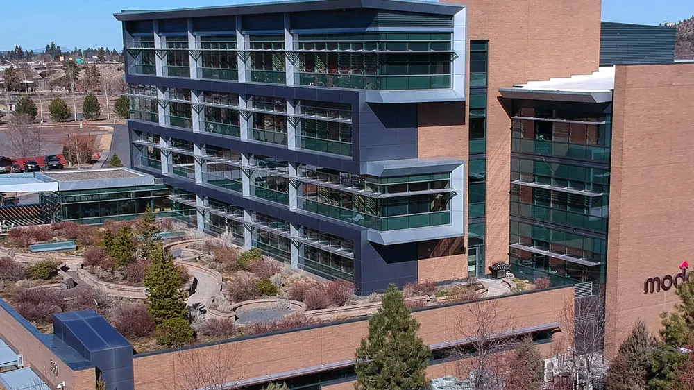 A modern office building in Bend, from Fratzke Commercial Real Estate