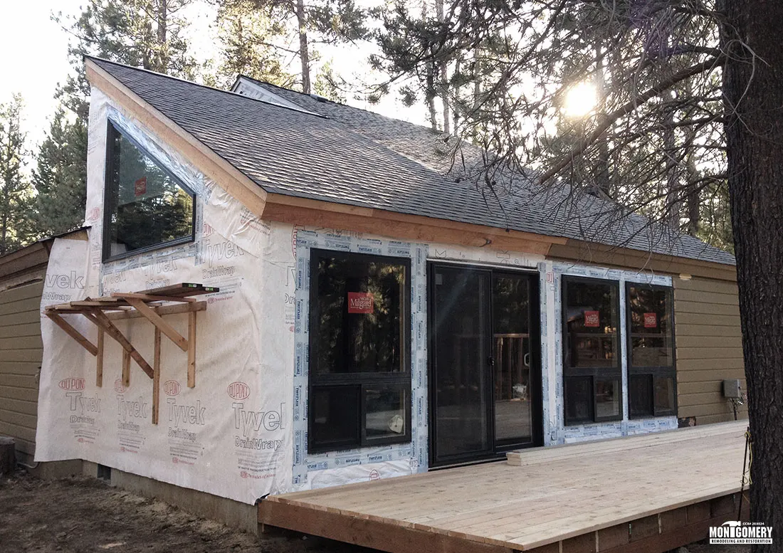 Home addition with new windows by Montgomery Remodeling and Restoration