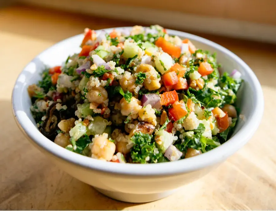 A grain and chickpea bowl at Active Culture in Bend