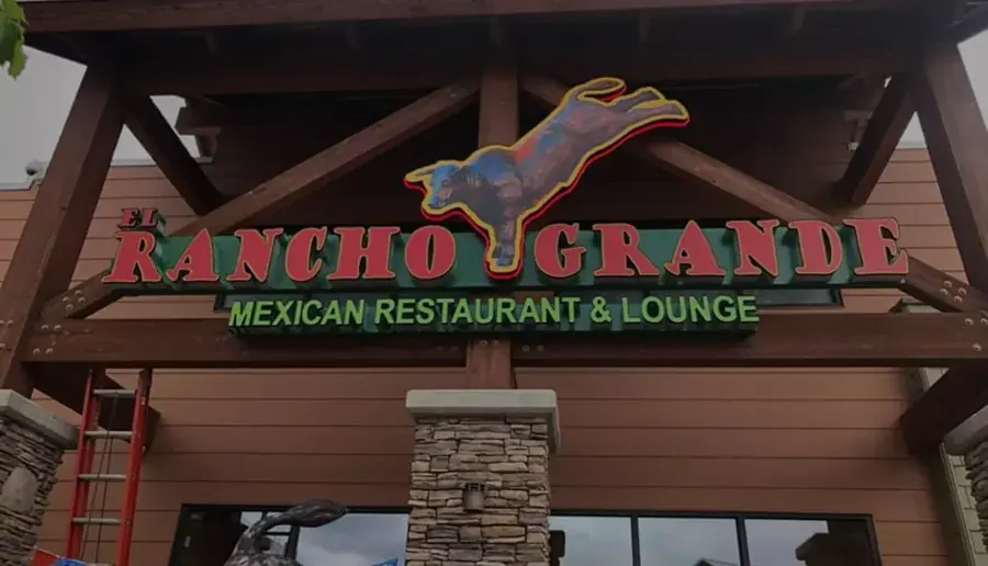 The entrance sign at El Rancho Grande Mexican restaurant on North Highway 97 in Bend