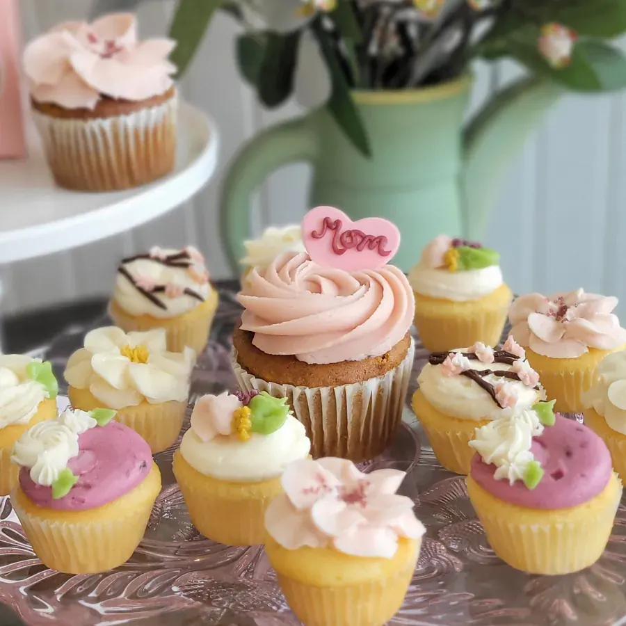 A display of frosted cupcakes at Ida’s Cupcake Cafe in Bend