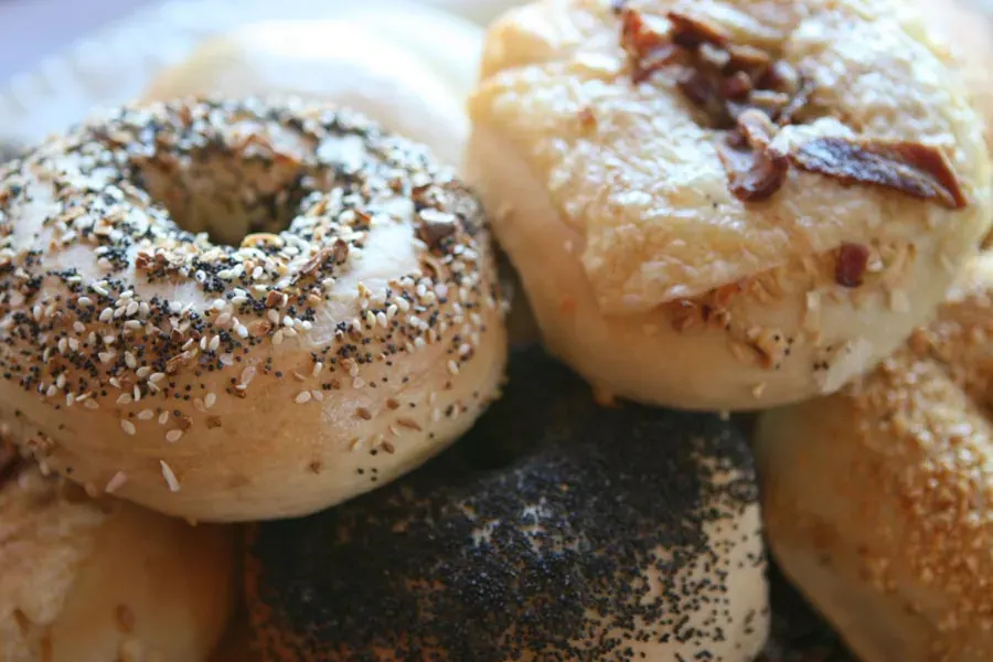 Fresh bagels at Rockin’ Dave’s Bistro on Greenwood Avenue in Bend