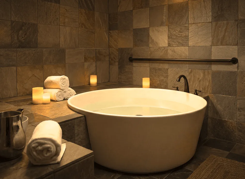 A soaking tub at The Spa at Sunriver Resort